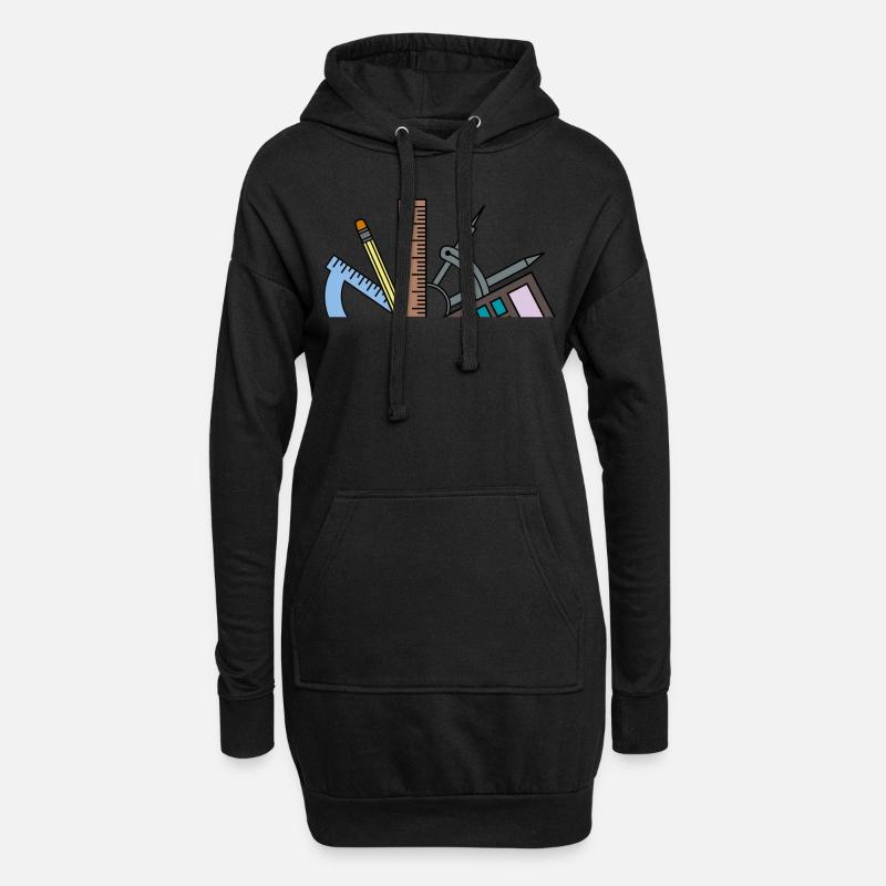 Mathematik Schule Mathe Schüler Mathematiker - Hoodie-Kleid - Schwarz