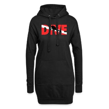 Dive plongeurs plongeurs d’eau profonde Cadeau de plongée - Sweat-shirt à capuche long Femme - noir - Devant