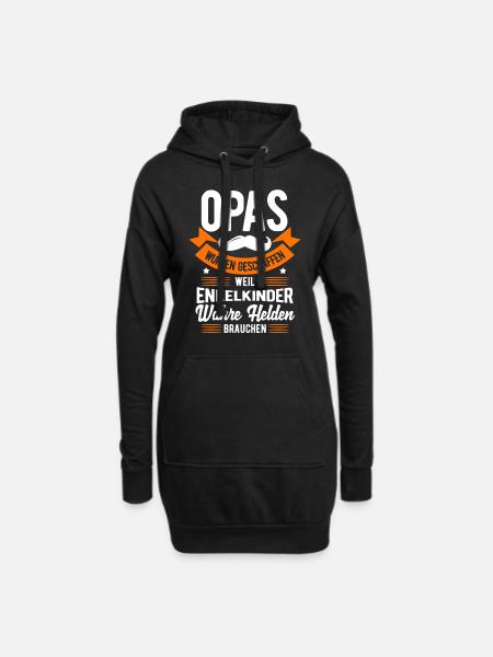 Opa - Hoodie-Kleid - Schwarz