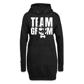 Team Bräutigam - Hoodie-Kleid - Schwarz - Vorne