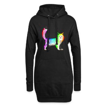 LGBT - Hoodie-Kleid - Schwarz - Vorne