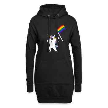 LGBT - Hoodie-Kleid - Schwarz - Vorne