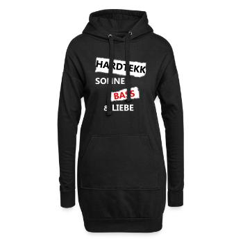 Hardtekk Tekk Techno Rave BPM Geburtstag Geschenk - Hoodie-Kleid - Schwarz - Vorne