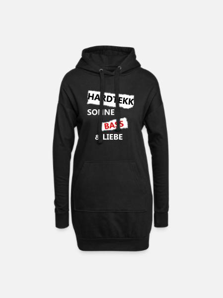 Hardtekk Tekk Techno Rave BPM Geburtstag Geschenk - Hoodie-Kleid - Schwarz