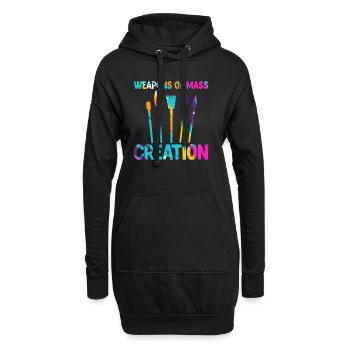 artiste - Sweat-shirt à capuche long Femme - noir - Devant