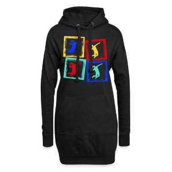 Cadeau de chemise de handball Handballer Handballerin - Sweat-shirt à capuche long Femme - noir - Devant