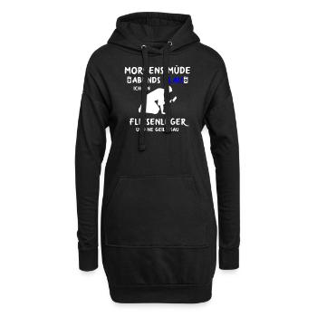 Fliesenleger Handwerker Geburtstag Geschenk Lustig - Hoodie-Kleid - Schwarz - Vorne