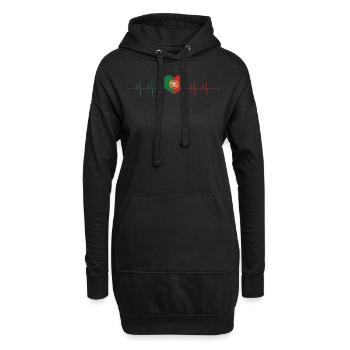 Portugal - Sweat-shirt à capuche long Femme - noir - Devant