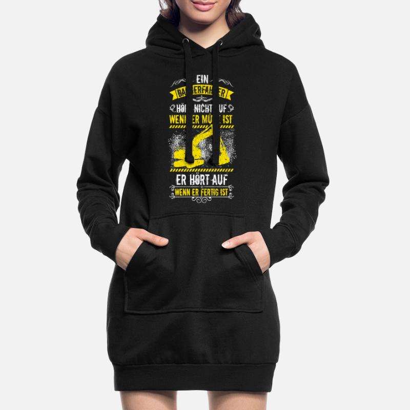 Baggerfahrer Bagger Baggerführer baggern · Müde Hoodie-Kleid