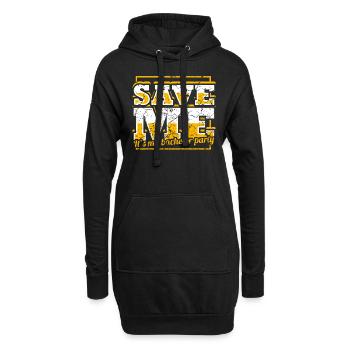 Junggesellenabschied Junggeselle Junggesellin - Hoodie-Kleid - Schwarz - Vorne