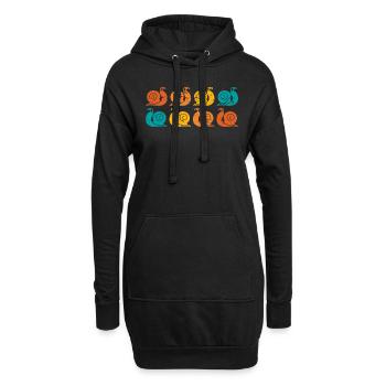 Escargots - Sweat-shirt à capuche long Femme - noir - Devant