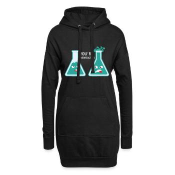 Chemie - Hoodie-Kleid - Schwarz - Vorne
