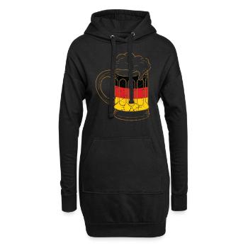 Deutschland - Hoodie-Kleid - Schwarz - Vorne