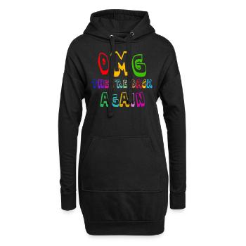 OMG They're Back Again, Backstreet Trough My Heart - Hoodie-Kleid - Schwarz - Vorne