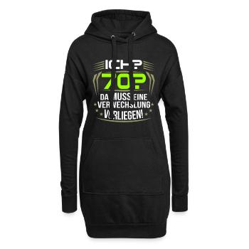70. Geburtstag - Hoodie-Kleid - Schwarz - Vorne