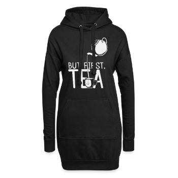 Tee - Hoodie-Kleid - Schwarz - Vorne