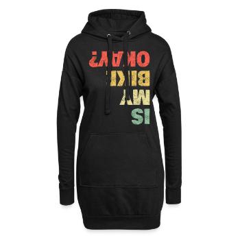 IS MY BIKE OKAY ? - Hoodie-Kleid - Schwarz - Vorne