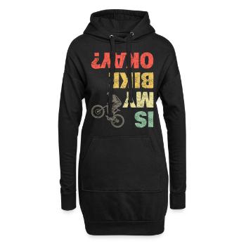 Est-ce que mon vélo va bien? | VTT VTT Vintage Vintage - Sweat-shirt à capuche long Femme - noir - Devant