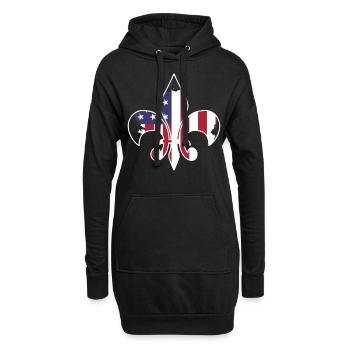 Scouting USA Flagge - Hoodie-Kleid - Schwarz - Vorne