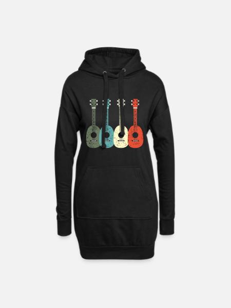 UKULELE - Hoodie-Kleid - Schwarz
