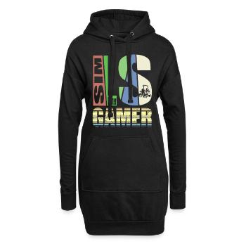 SimGamer - Hoodie-Kleid - Schwarz - Vorne