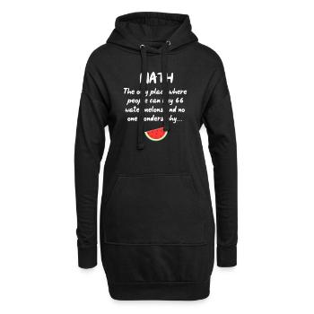 math - Sweat-shirt à capuche long Femme - noir - Devant