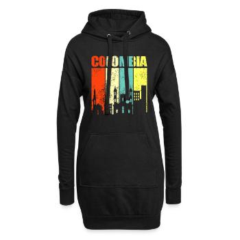 Kolumbien - Hoodie-Kleid - Schwarz - Vorne