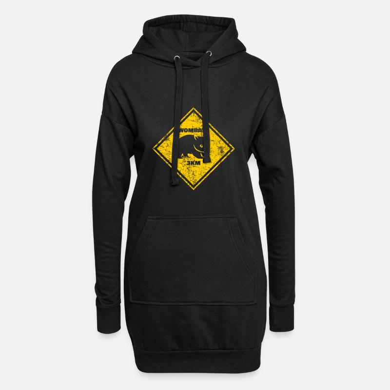 Wombat - Hoodie-Kleid - Schwarz