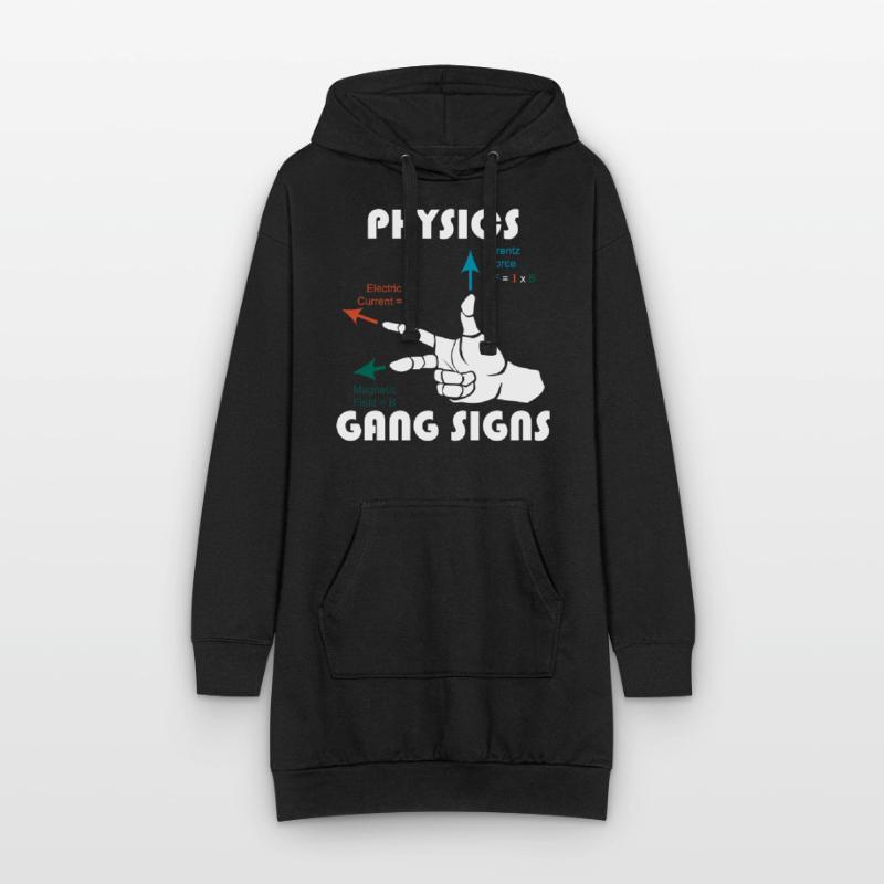 Règle de main droite Physics Math Teacher Math Sweat-shirt à capuche long Femme