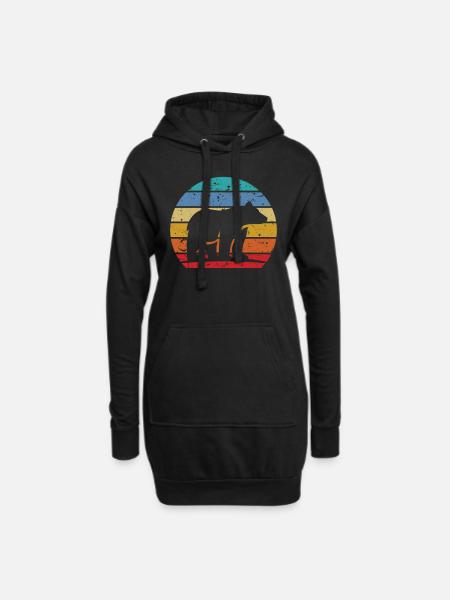 bear - Hoodie Dress - black