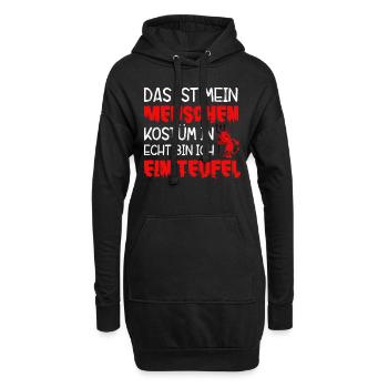 Teufel - Hoodie-Kleid - Schwarz - Vorne
