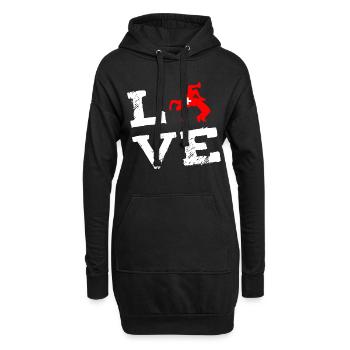 Schweiz LOVE Liebe Schwingen Schwinger - Hoodie-Kleid - Schwarz - Vorne