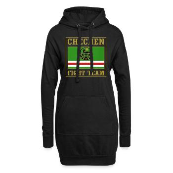 Chechnya Fight Team. Chechen Flag - Hoodie-Kleid - Schwarz - Vorne