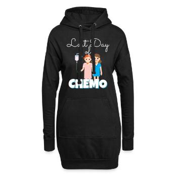 Last Day Of Chemo Krebs Krankheit Therapie Krank - Hoodie-Kleid - Schwarz - Vorne