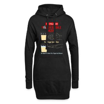 Pfälzer Schorle Rezept - Hoodie-Kleid - Schwarz - Vorne