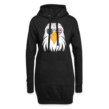 Cadeau patriotique Eagle USA America Freedom - Sweat-shirt à capuche long Femme - noir - Devant