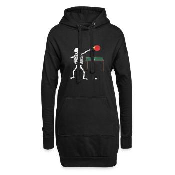 tennis de table - Sweat-shirt à capuche long Femme - noir - Devant