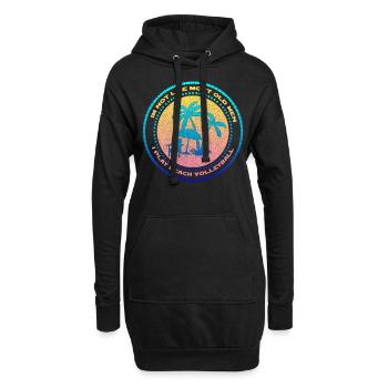 Surf de beach volley - Sweat-shirt à capuche long Femme - noir - Devant