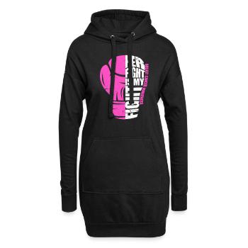 Cancer du sein Cancer du sein - Sweat-shirt à capuche long Femme - noir - Devant