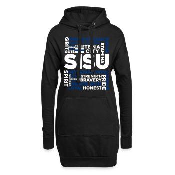 Finnland - Hoodie-Kleid - Schwarz - Vorne
