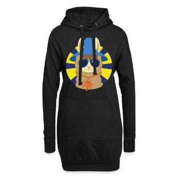 Lama gangster alpaka - Hoodie-Kleid - Schwarz - Vorne