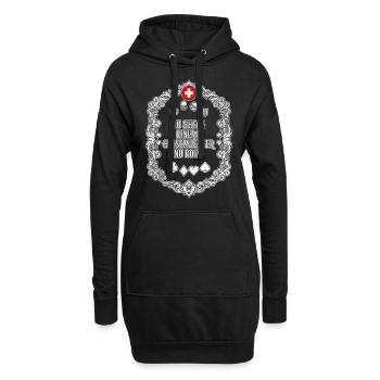 Schweiz Jassen Jass Mundart lustige Sprüche - Hoodie-Kleid - Schwarz - Vorne