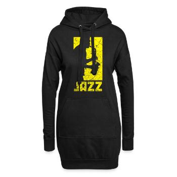 jazz - Sweat-shirt à capuche long Femme - noir - Devant