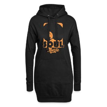 Soul Musik - Hoodie-Kleid - Schwarz - Vorne