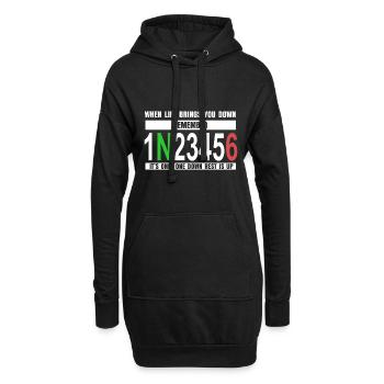 Motocross moto - Sweat-shirt à capuche long Femme - noir - Devant
