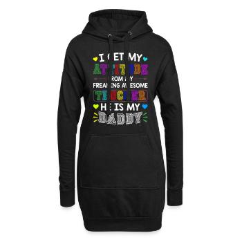 Mon camionneur génial Freaking Hey Is My Daddy - Sweat-shirt à capuche long Femme - noir - Devant