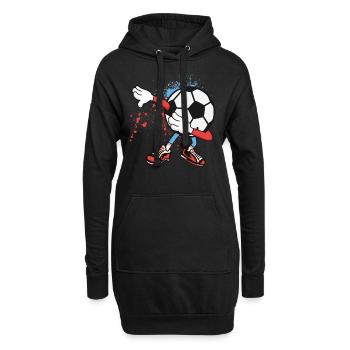 Dab Football - Sweat-shirt à capuche long Femme - noir - Devant