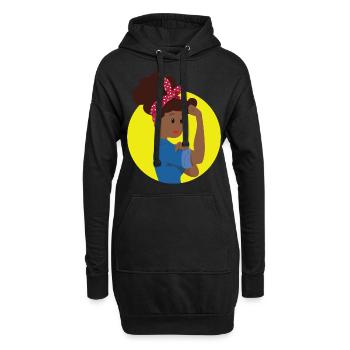 nous pouvons le faire Black History - Sweat-shirt à capuche long Femme - noir - Devant