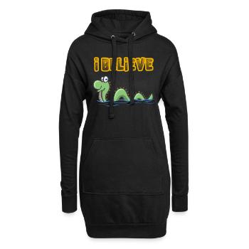 I Believe In Nessie Loch Ness - Hoodie-Kleid - Schwarz - Vorne