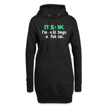 sarcasme - Sweat-shirt à capuche long Femme - noir - Devant